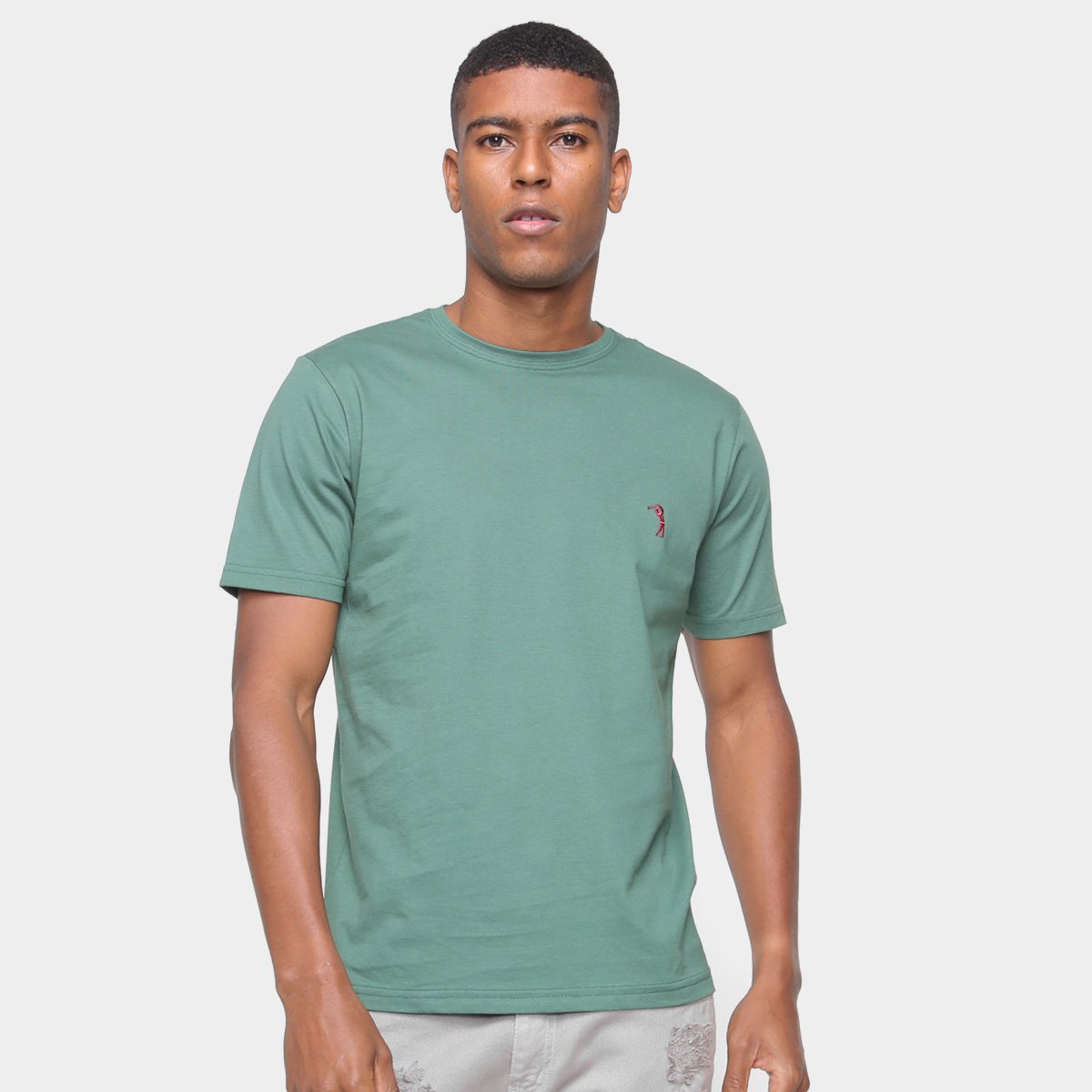 camiseta verde escuro lisa