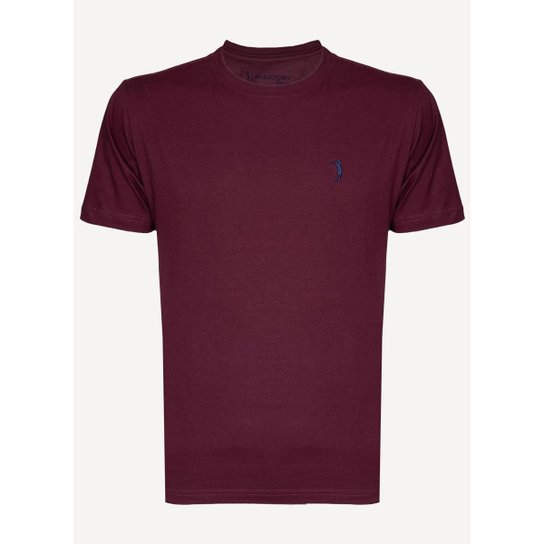 Camiseta Aleatory Básica Lisa - Vinho Menor preço em Camiseta Aleatory Básica Lisa - Vinho