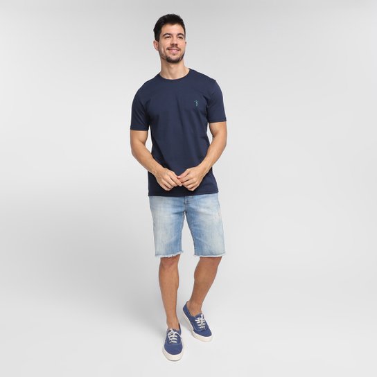 Camiseta Aleatory Básica Masculina - Marinho