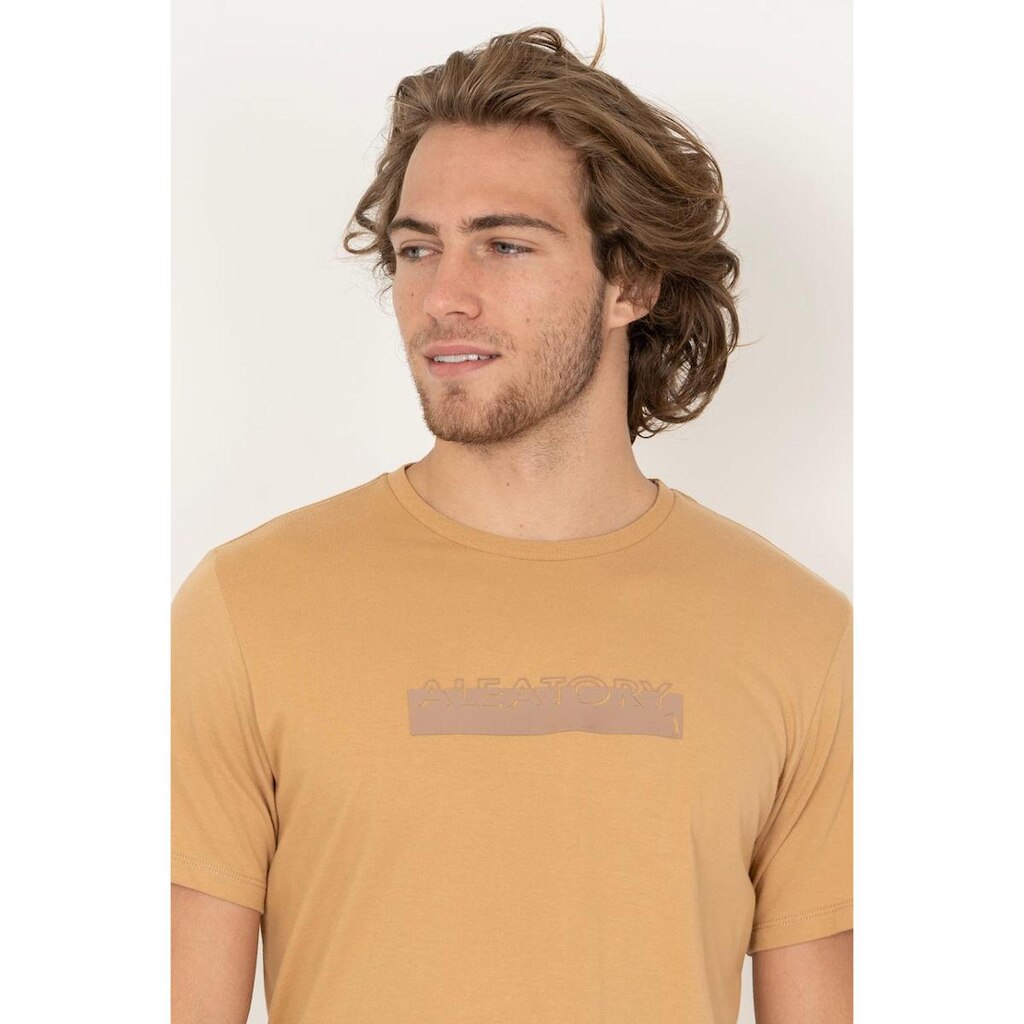 Camiseta Aleatory Estampada Spot Khaki