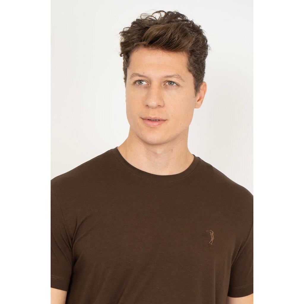 Camiseta Aleatory Lisa Pima Touch Coffee