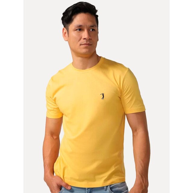 Camiseta Aleatory Masculina Dark Grey Icon Amarela - Amarelo | Netshoes