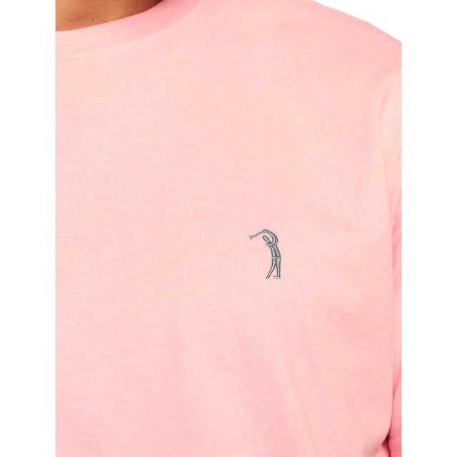 Camiseta Aleatory Masculina Grey Icon Rosa Claro