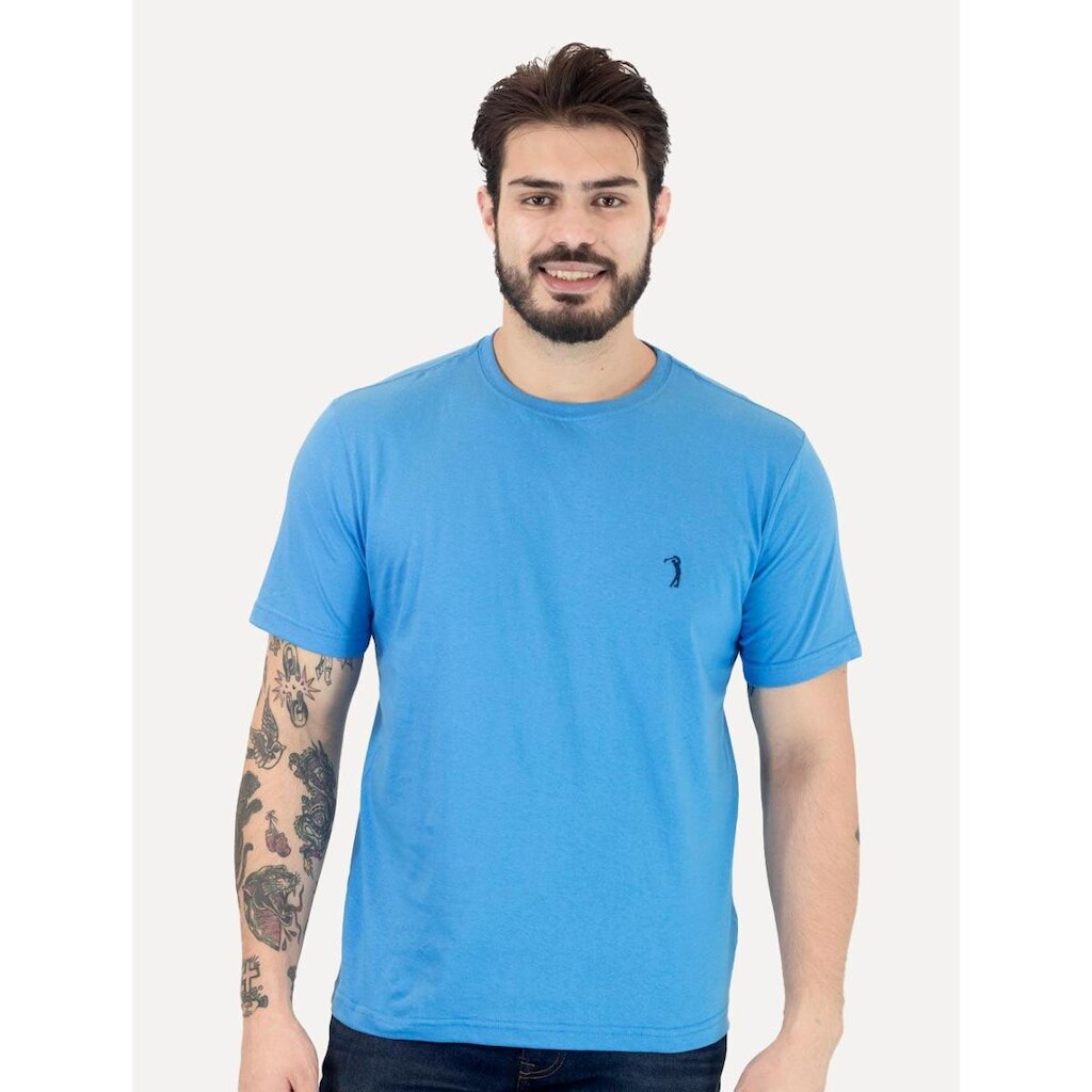 Camiseta Aleatory Masculina Navy Icon Azul Mescla