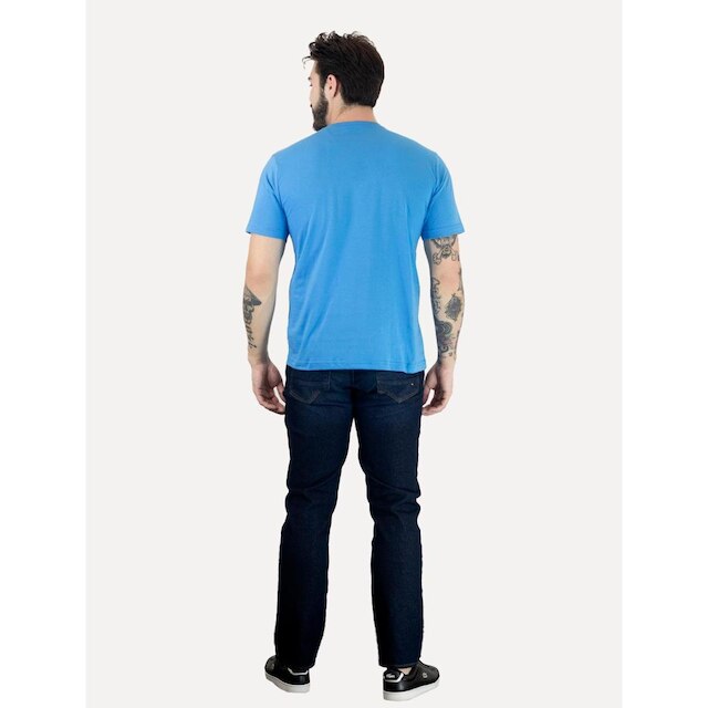Camiseta Aleatory Masculina Navy Icon Azul Mescla
