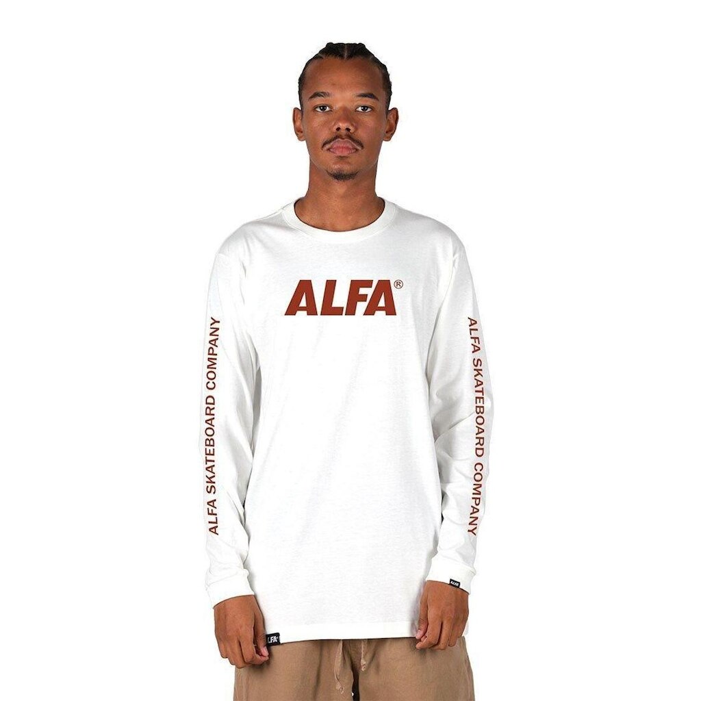 Camiseta Alfa Manga Longa Logo