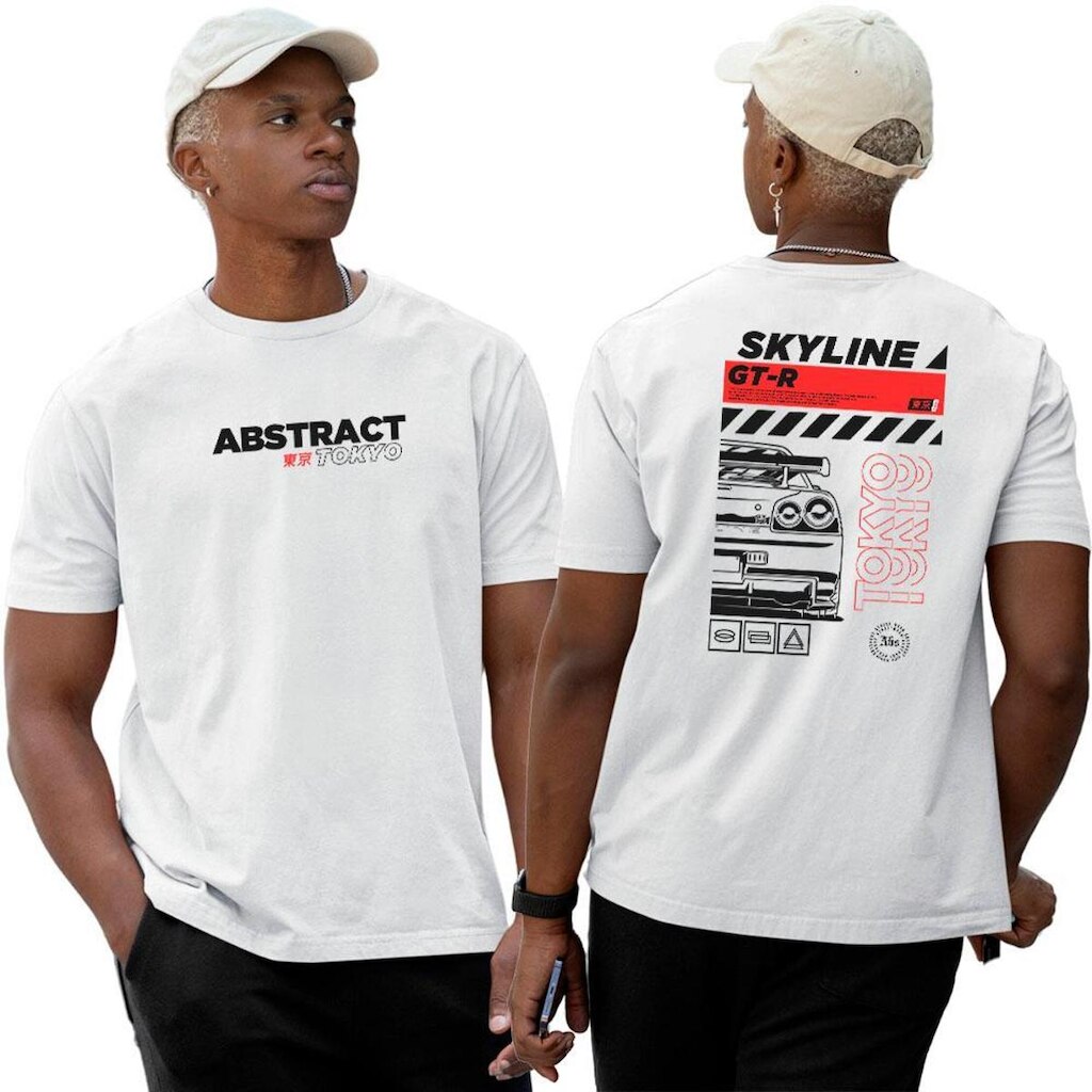 Camiseta Algodão Basica‎ Abstract Skylube GT R Tokyo Street