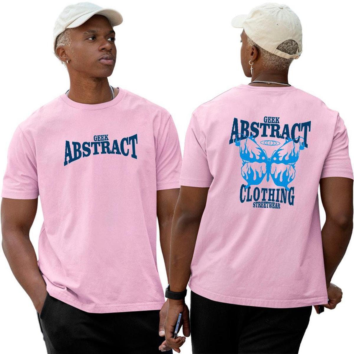 Camiseta Algodão Basica‎ Butterfly Clothing Streetwear Abstract
