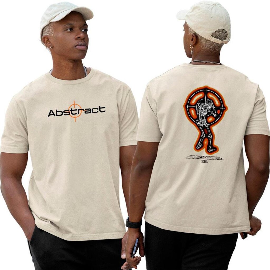 Camiseta Algodão Basica‎ Thermal Sight Man Abstract