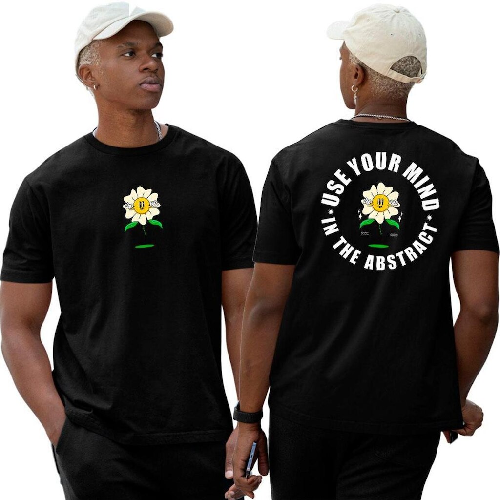 Camiseta Algodão Basica‎ Use Your Mind Smile Flower