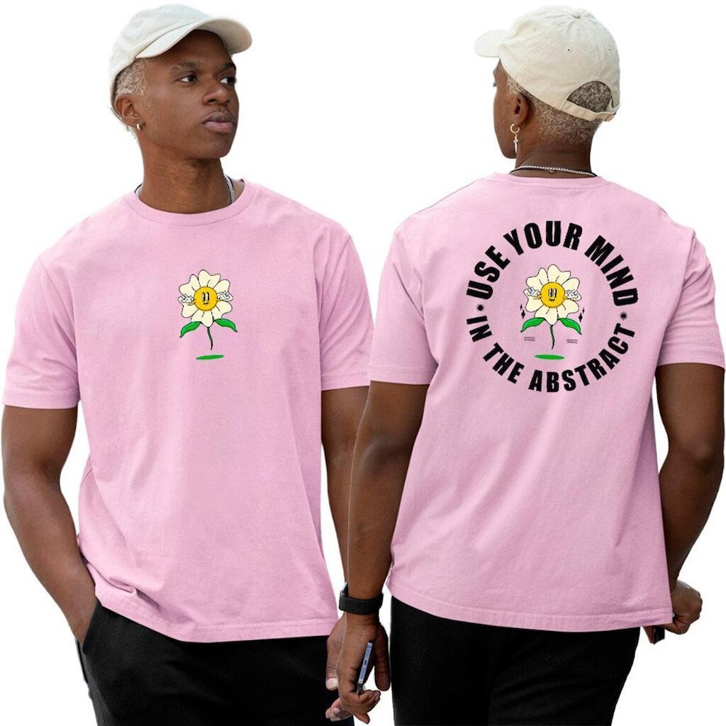 Camiseta Algodão Basica‎ Use Your Mind Smile Flower