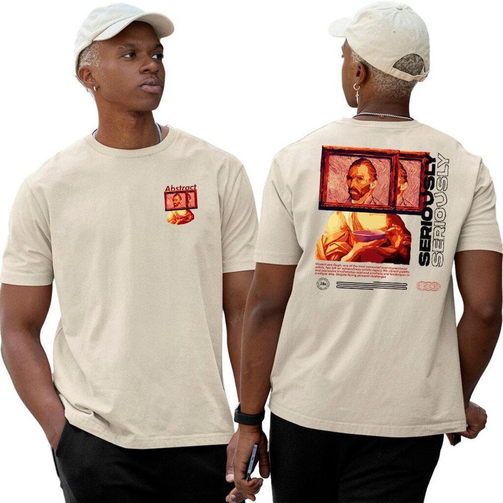 Camiseta Algodão Basica‎ Van Gogh Seriously Designer Abstract