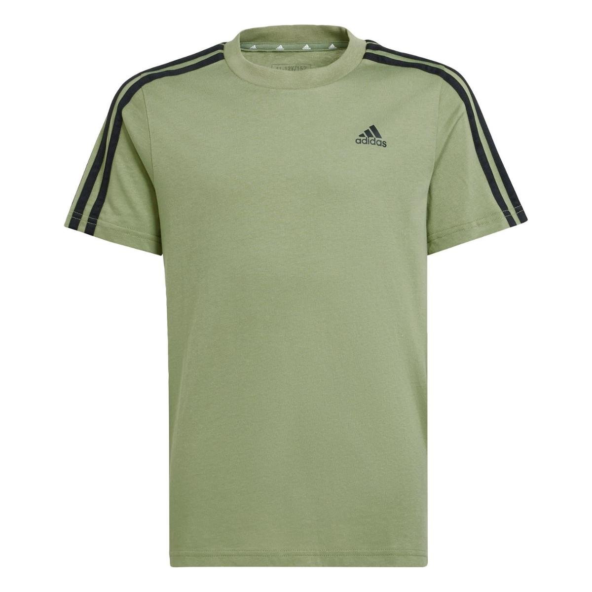 Camiseta Algodão Essentials 3-Stripes Adidas Menor preço em Camiseta Algodão Essentials 3-Stripes Adidas
