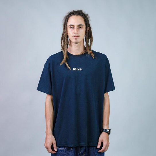 Camiseta Alive Basic Azul Marinho