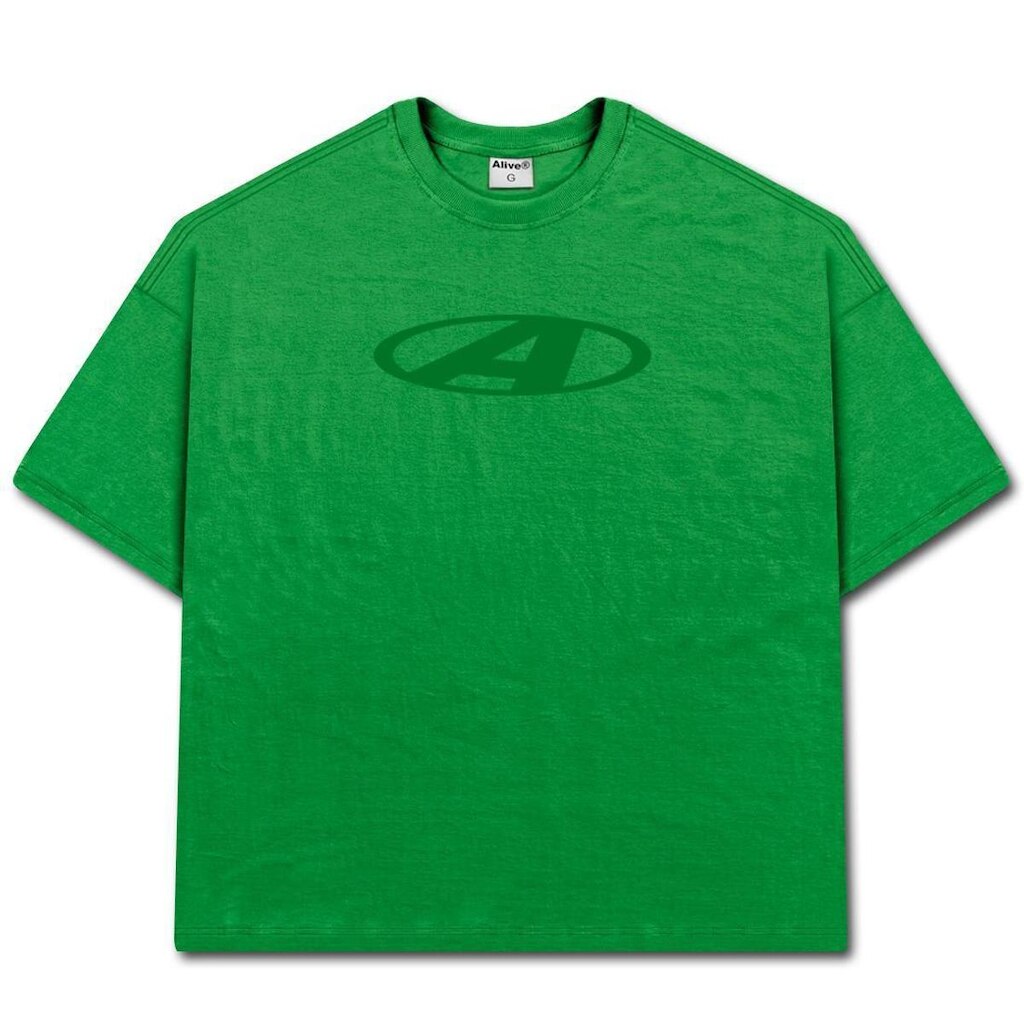 Camiseta Alive Oversized Emboss Verde