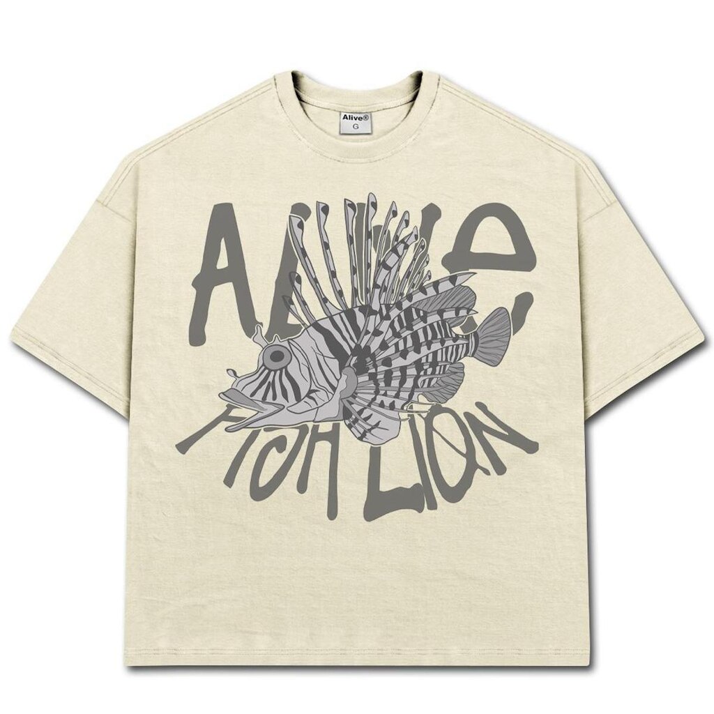 Camiseta Alive Oversized Fishlion Off White