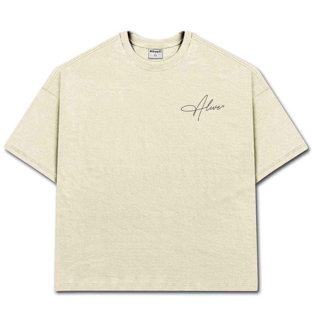 Camiseta Alive Oversized New Signature Off White