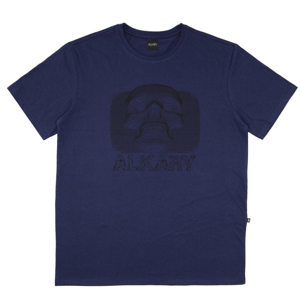 Camiseta Alkary Caveira 3D Marinho