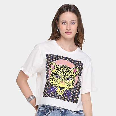 Camiseta All Is Love Cropped Onça Feminina - Feminino
