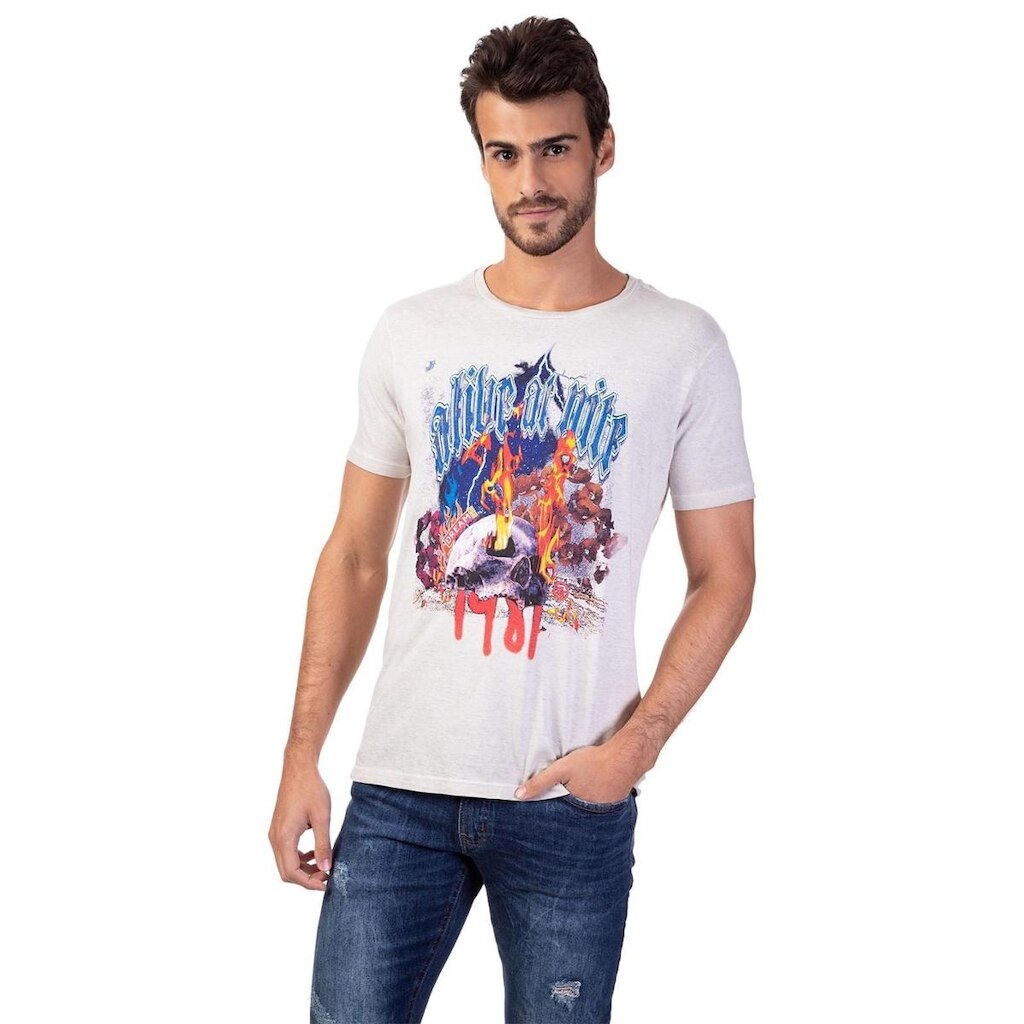 Camiseta Alve At Night Guess Bege