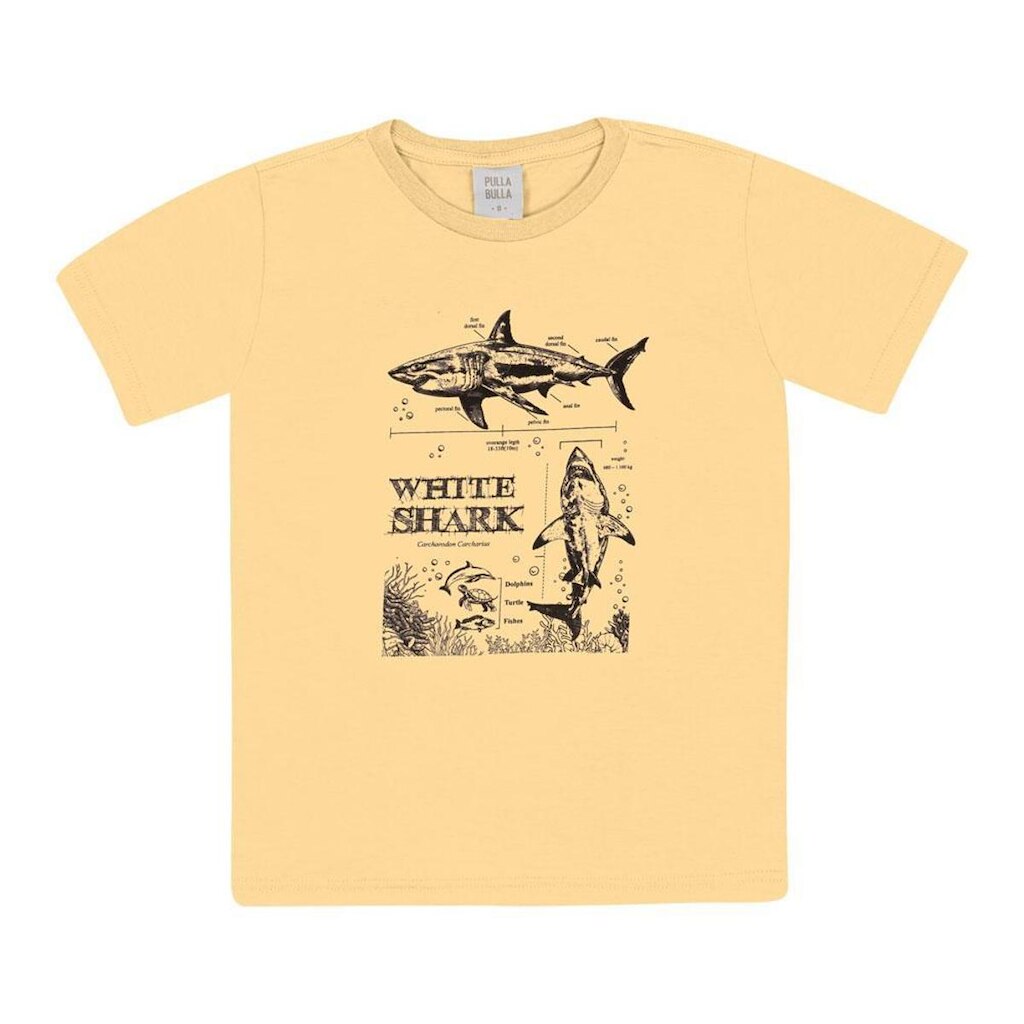 Camiseta Amarelo Infantil Pulla Bulla Menino - 53457-1346