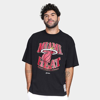 Camiseta Approve NBA Oversized Basic New Miami Heat - Preto | Netshoes
