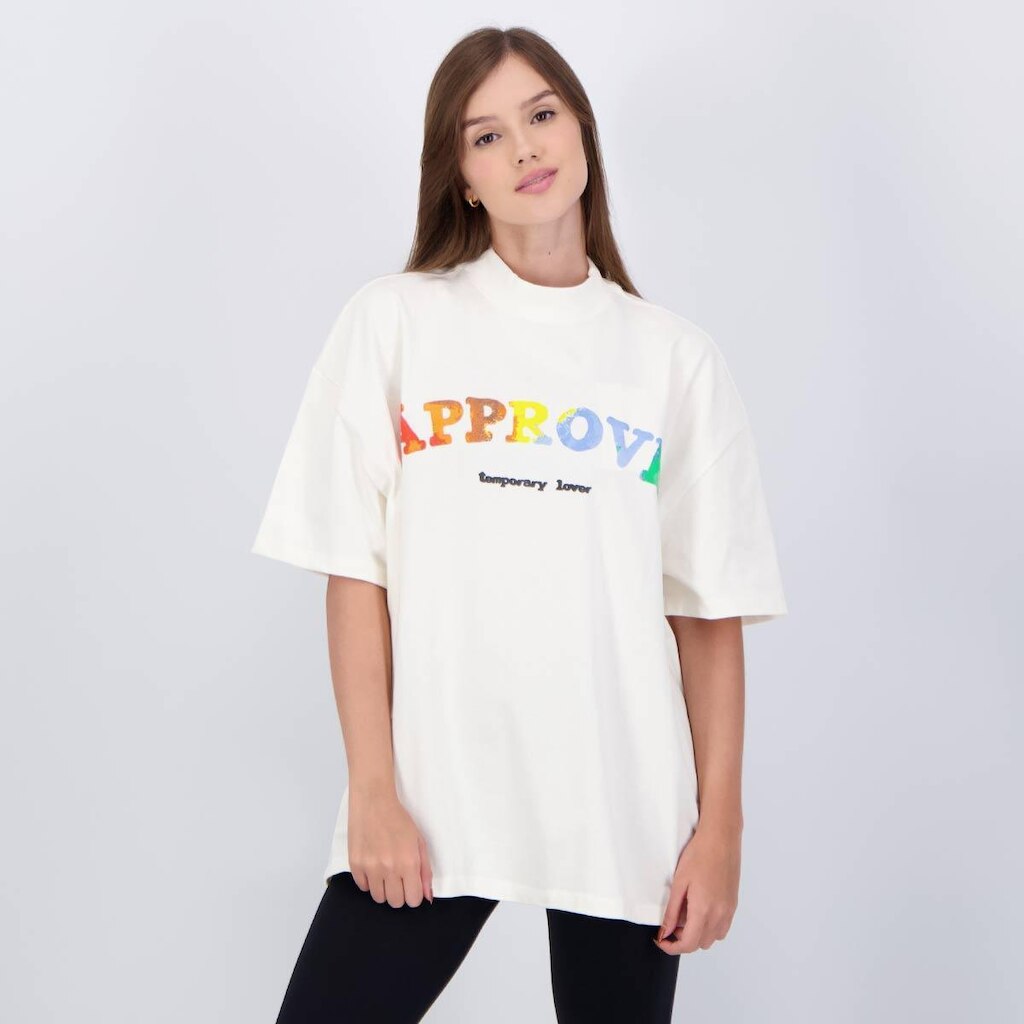 Camiseta Approve New Rainbow Feminina Off White