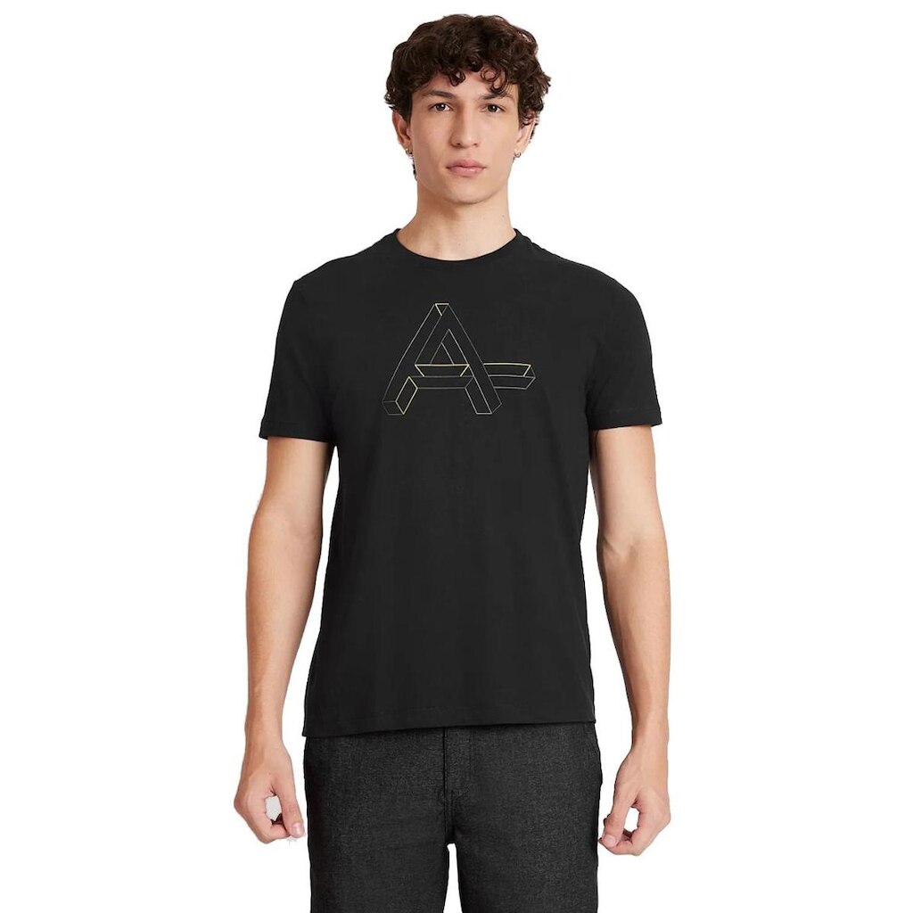Camiseta Aramis Malha Geométrico Preto Tam. M