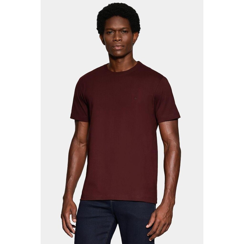 Camiseta Aramis Manga Curta Bordado Básica