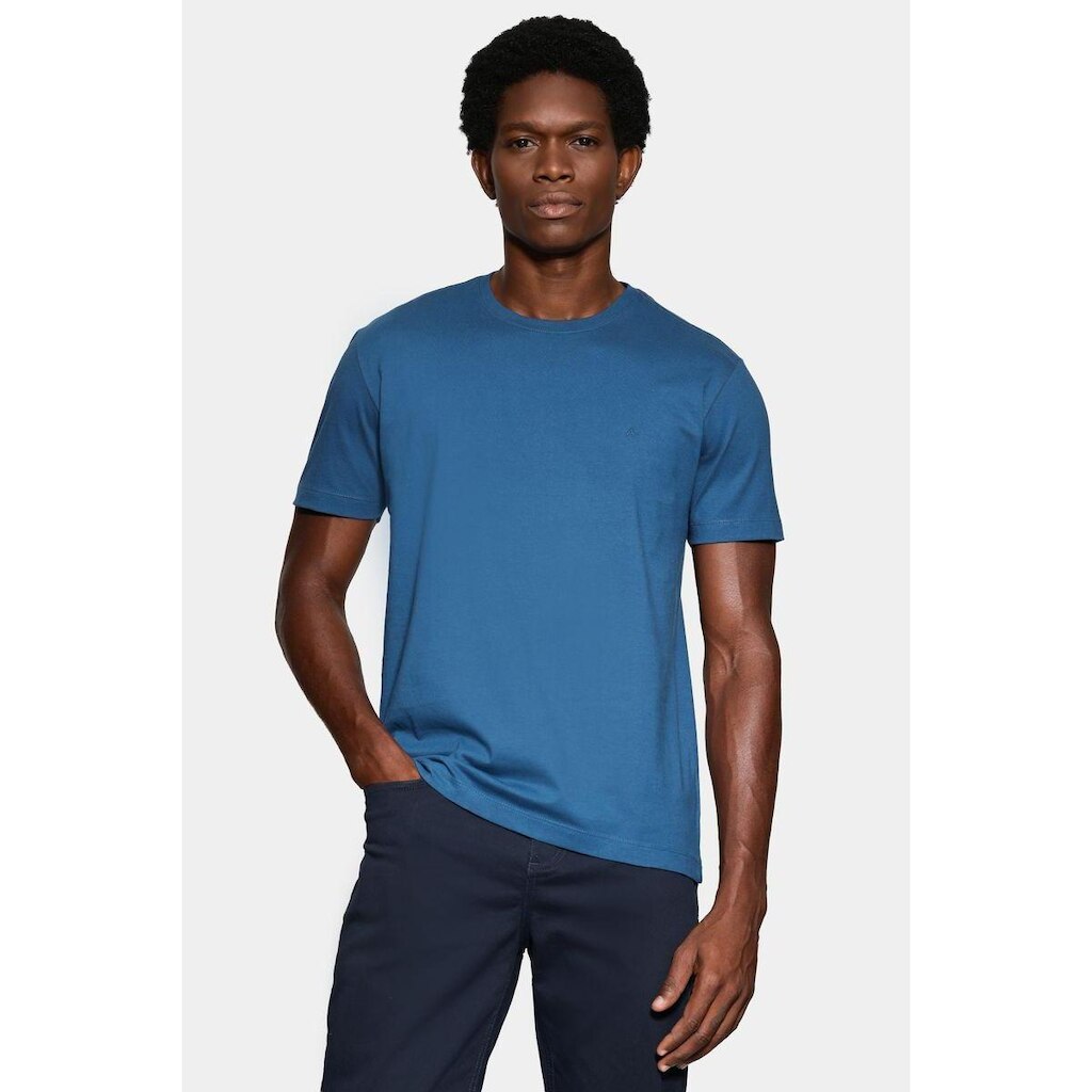 Camiseta Aramis Manga Curta Bordado Básica