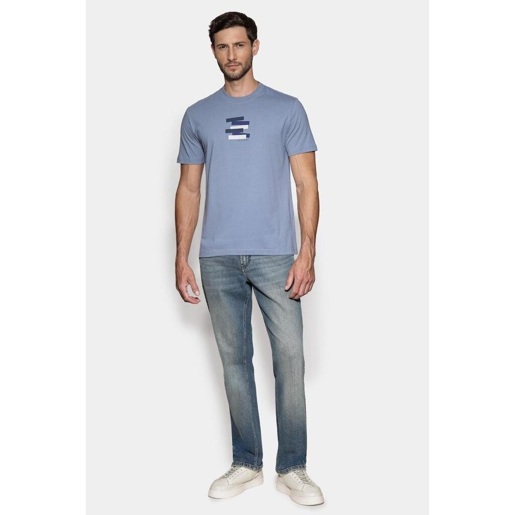 Camiseta Aramis Manga Curta Estampa Faixas