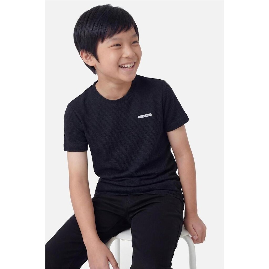 Camiseta Aramis Manga Curta Infantil Textura Preto