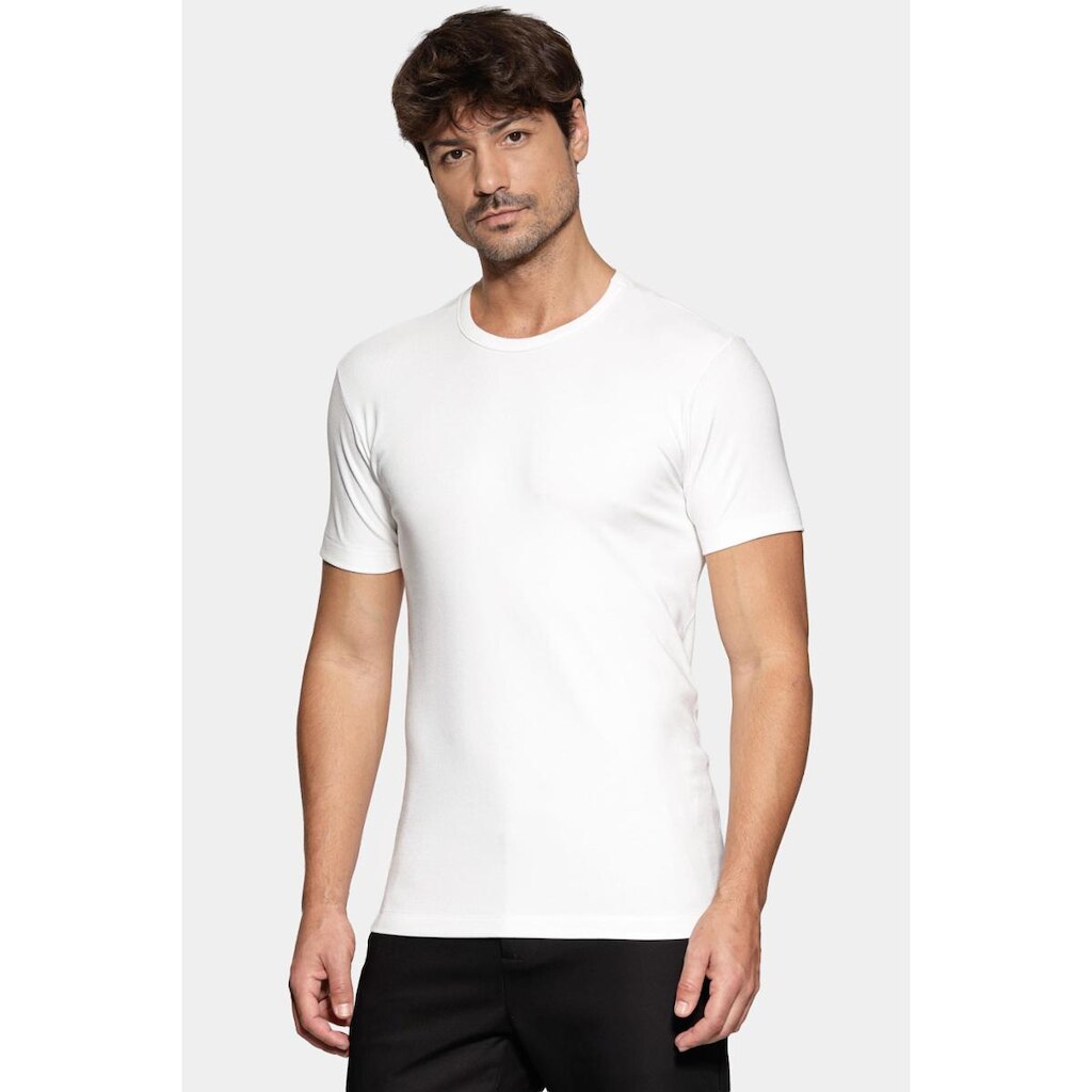 Camiseta Aramis Manga Curta Super Slim Básica Off White