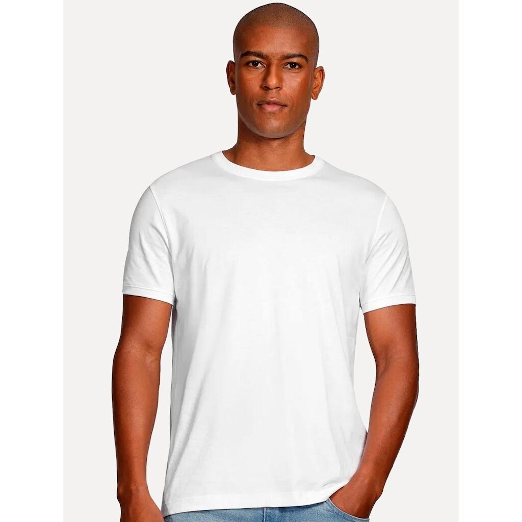 Camiseta Aramis Masculina Basic 3D Rubber Logo Branca