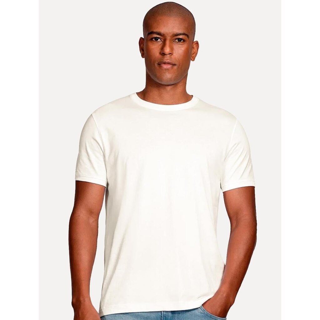 Camiseta Aramis Masculina Basic 3D Rubber Logo Off-White