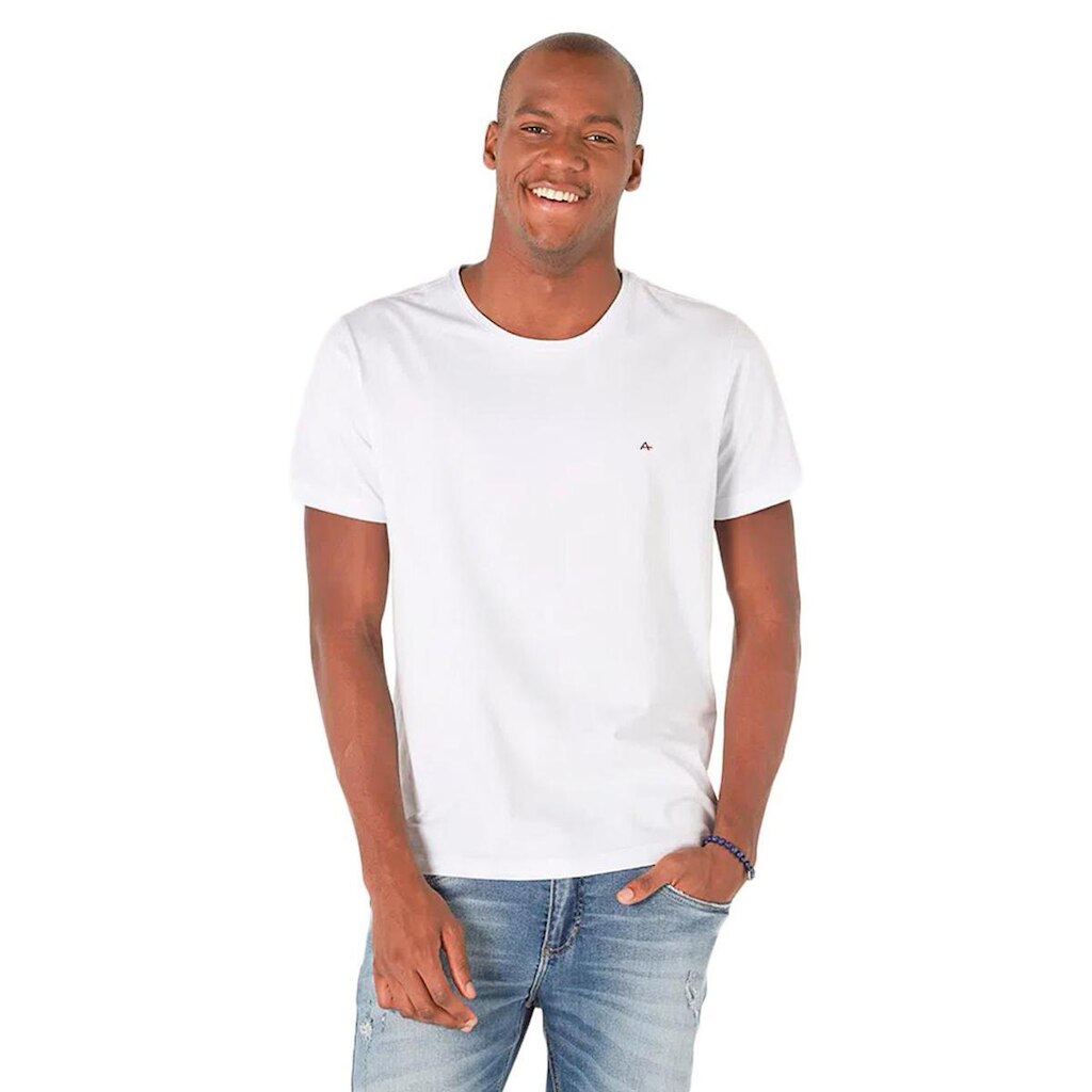 Camiseta Aramis Masculina Basic Lisa Branca