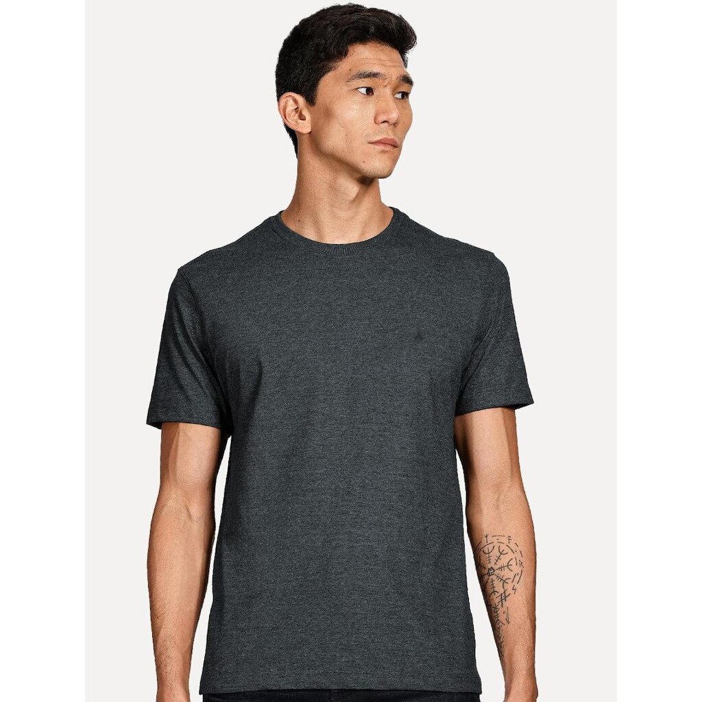 Camiseta Aramis Masculina Basic Lisa Mono Icon Azul Marinho Mescla