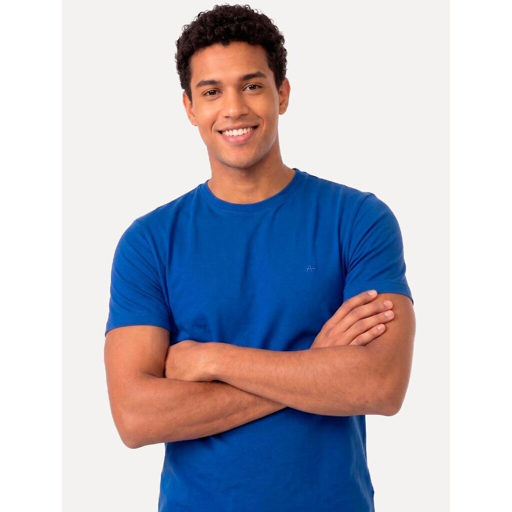 Camiseta Aramis Masculina Basic Lisa Mono Icon Azul