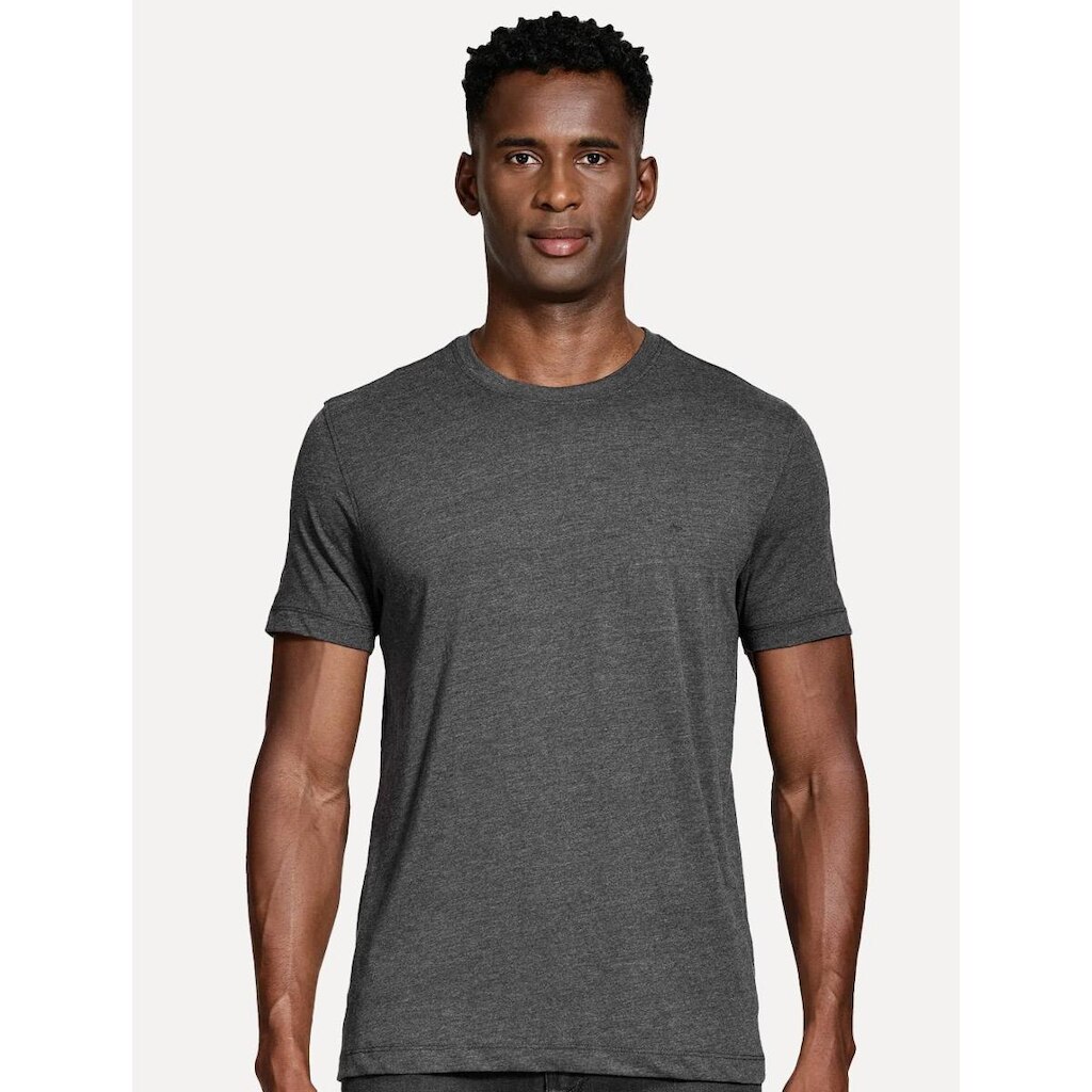Camiseta Aramis Masculina Basic Lisa Mono Icon Cinza Mescla
