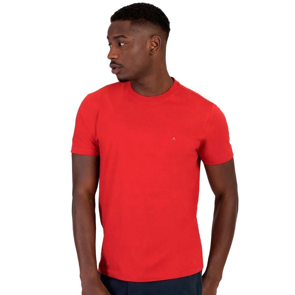 Camiseta Aramis Masculina Basic Lisa Vermelha