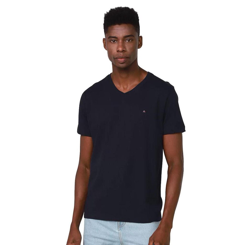Camiseta Aramis Masculina Basic V-Neck Azul Marinho