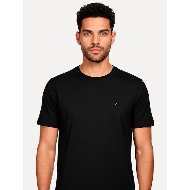 Camiseta Aramis Masculina Crewneck Basic Lisa Preta