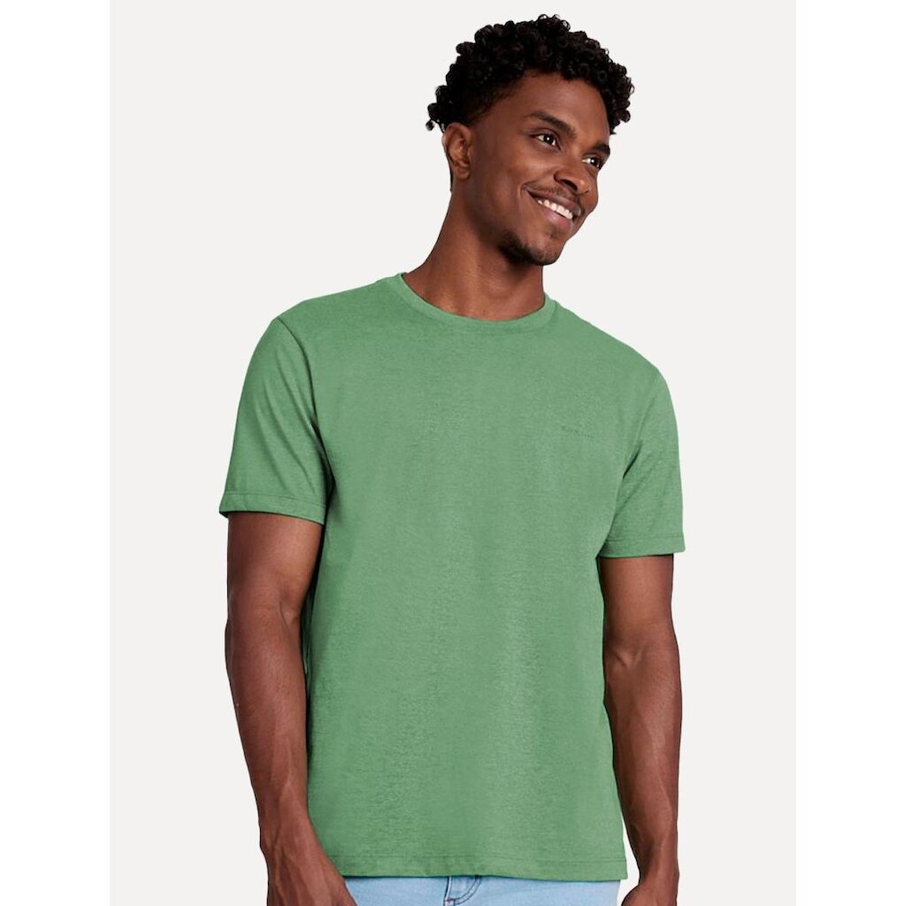 Camiseta Aramis Masculina Eco Lisa Cacto Verde Mescla