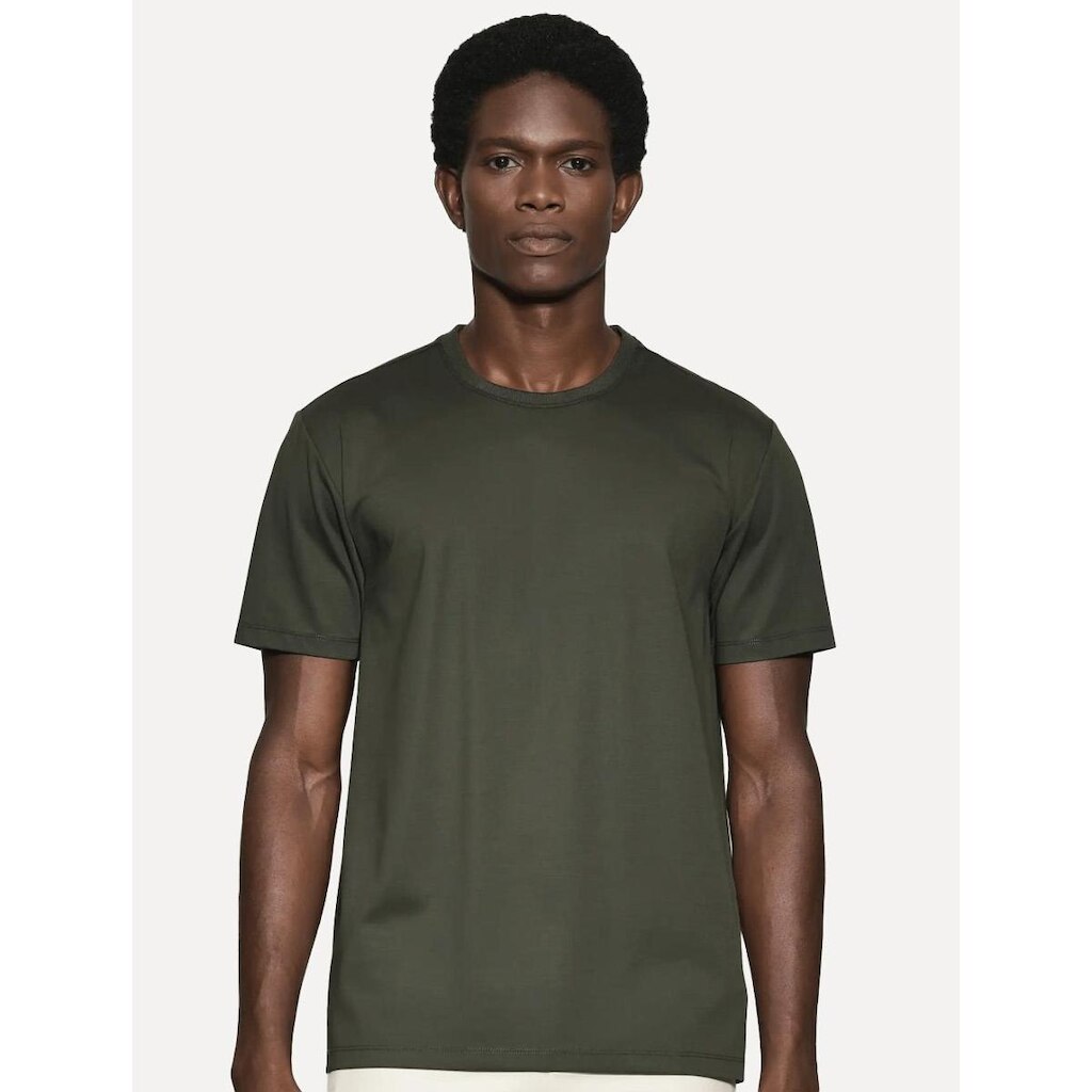Camiseta Aramis Masculina Mercerizedo Interlock Verde Escuro