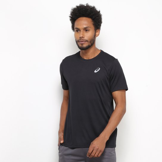 Camiseta Asics Core Running PES Masculina - Preto Menor preço em Camiseta Asics Core Running PES Masculina - Preto