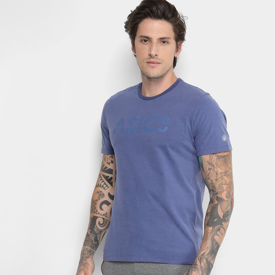 camiseta asics training logo ss masculina compre agora netshoes