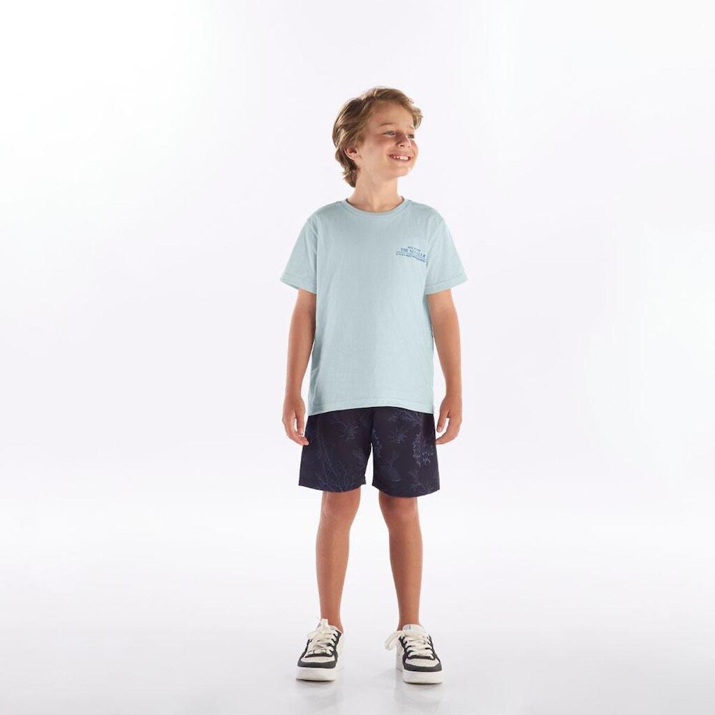Camiseta Azul Infantil Pulla Bulla Menino - 53458-1273