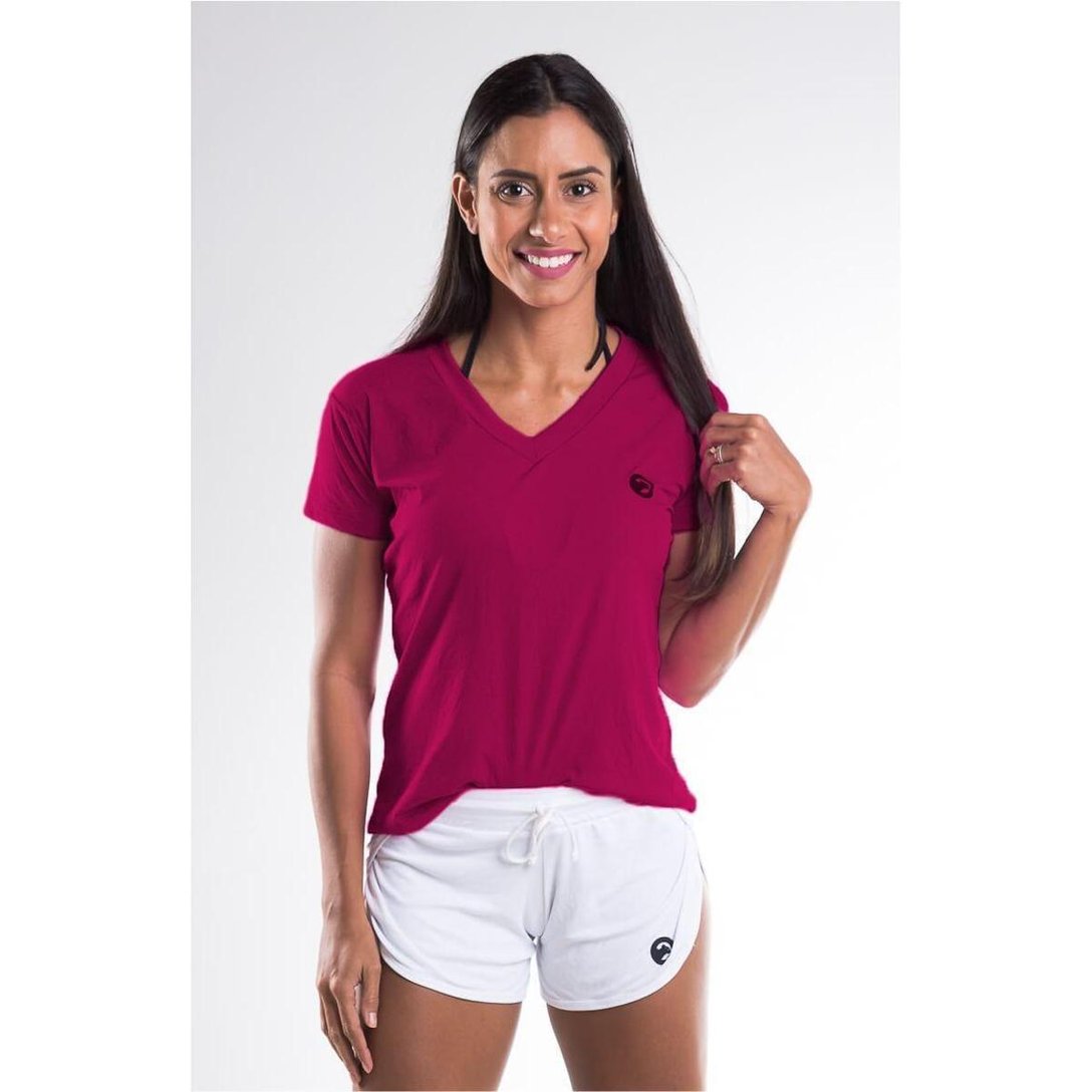Camiseta Baby look Dry Fit Poliamida Feminina Pink Netshoes