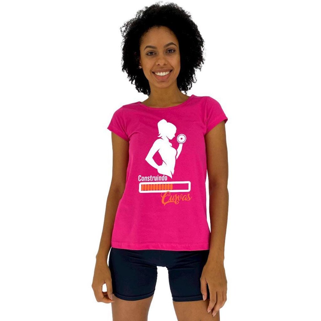 Camiseta Babylook Feminina MXD Conceito Construindo Curvas