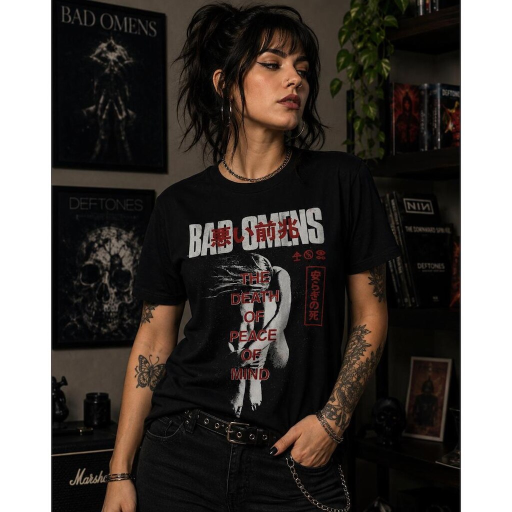 Camiseta Bad Omens Estampa Exclusiva Metalcore Premium